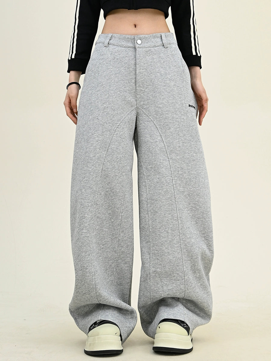 Wide-leg Curved Sweatpants NA6293