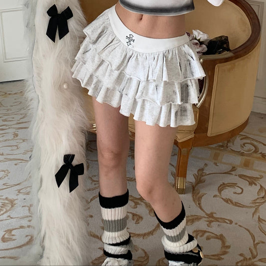 Tiered Ruffle Short Skirt NA9281
