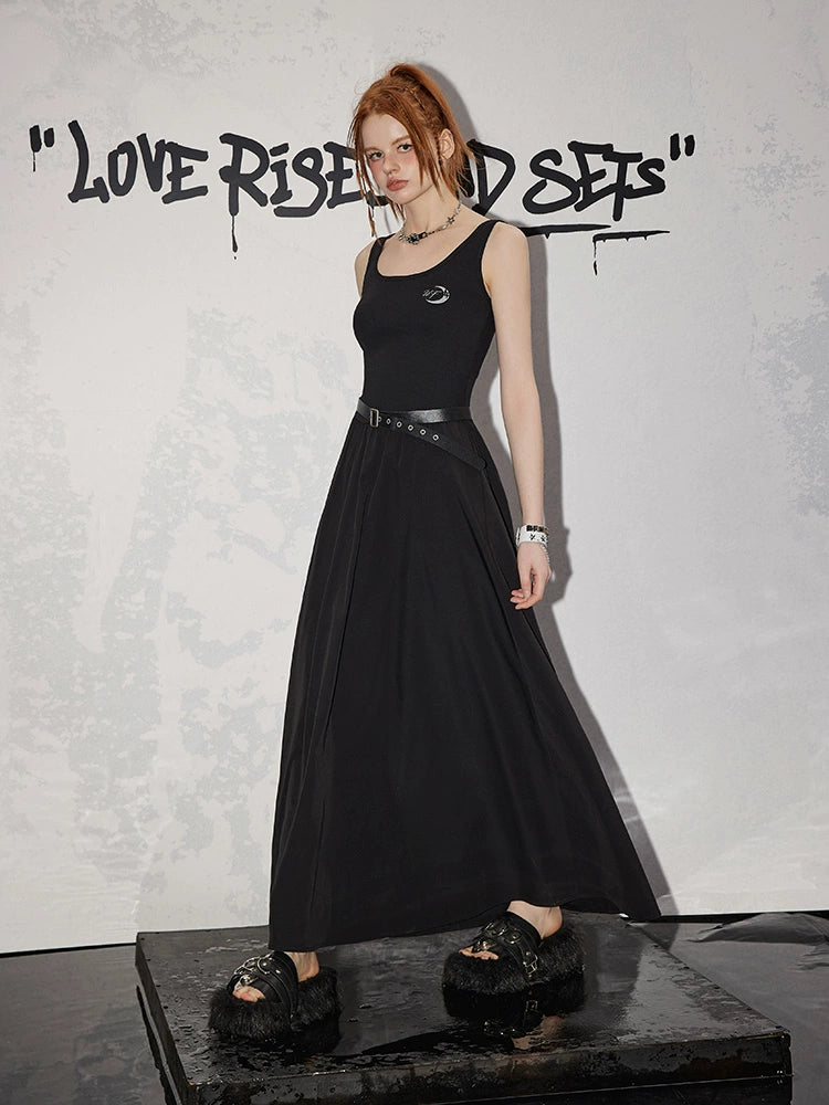 Black Tank Top Long Dress NA3470