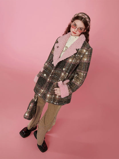 Plaid Mid-Length Coat NA6775