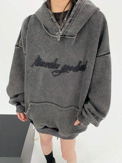 Logo Embroidery Unisex Oversized Hoodie NA2777