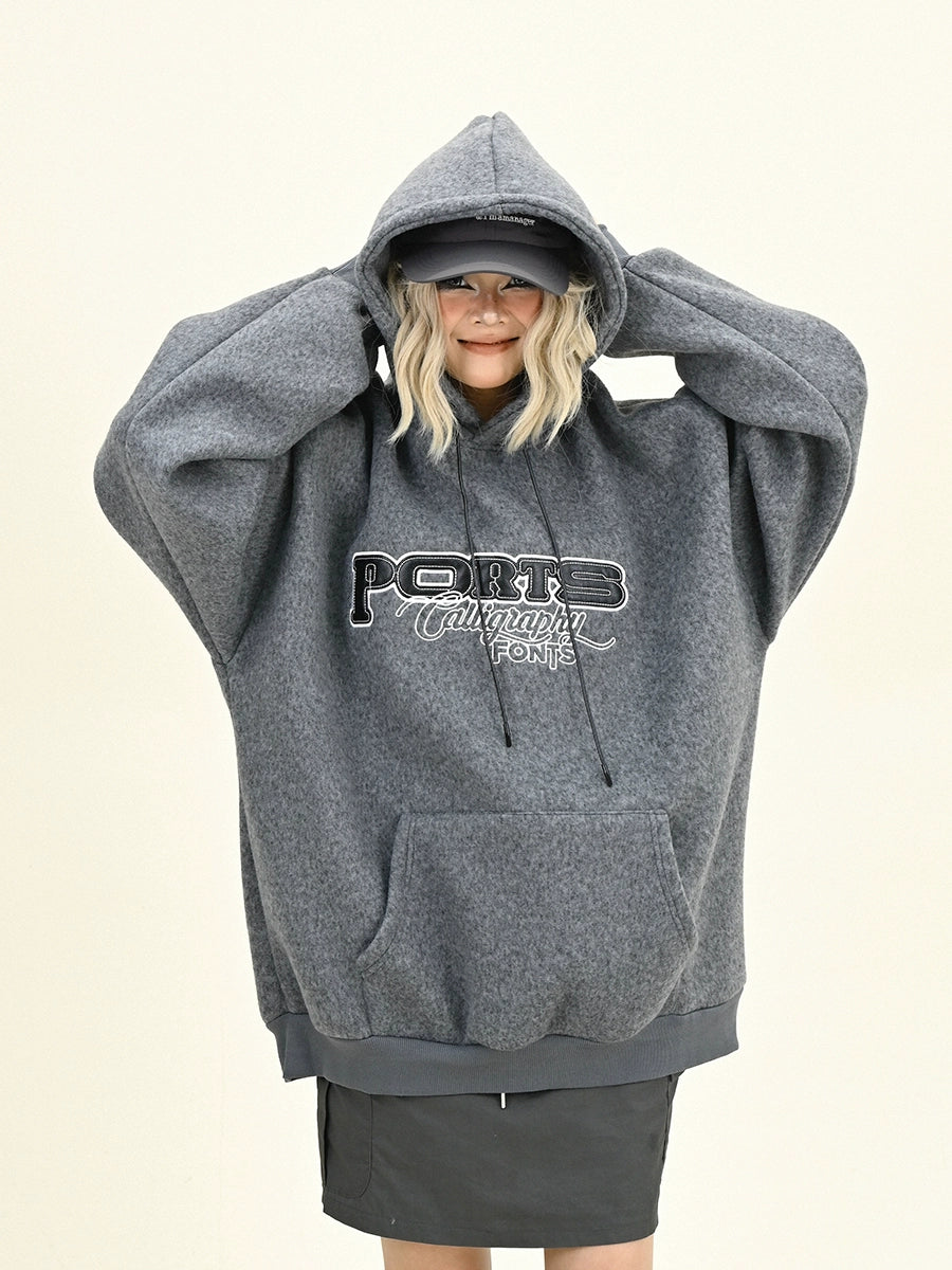 Letter Fleece Oversize Hoodie NA6302