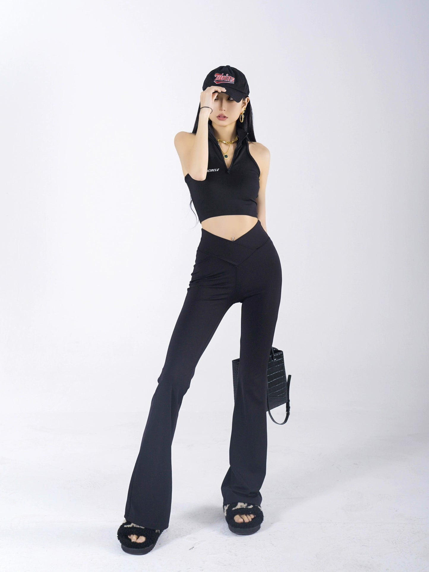 High Waist Micro Flare Pants NA3795