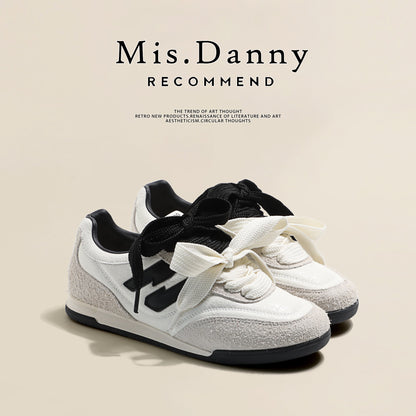 Double Color Lace-Up Platform Sneakers NA8662