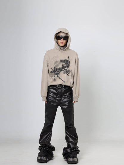 Oversize Pullover Print Hoodie NA8376