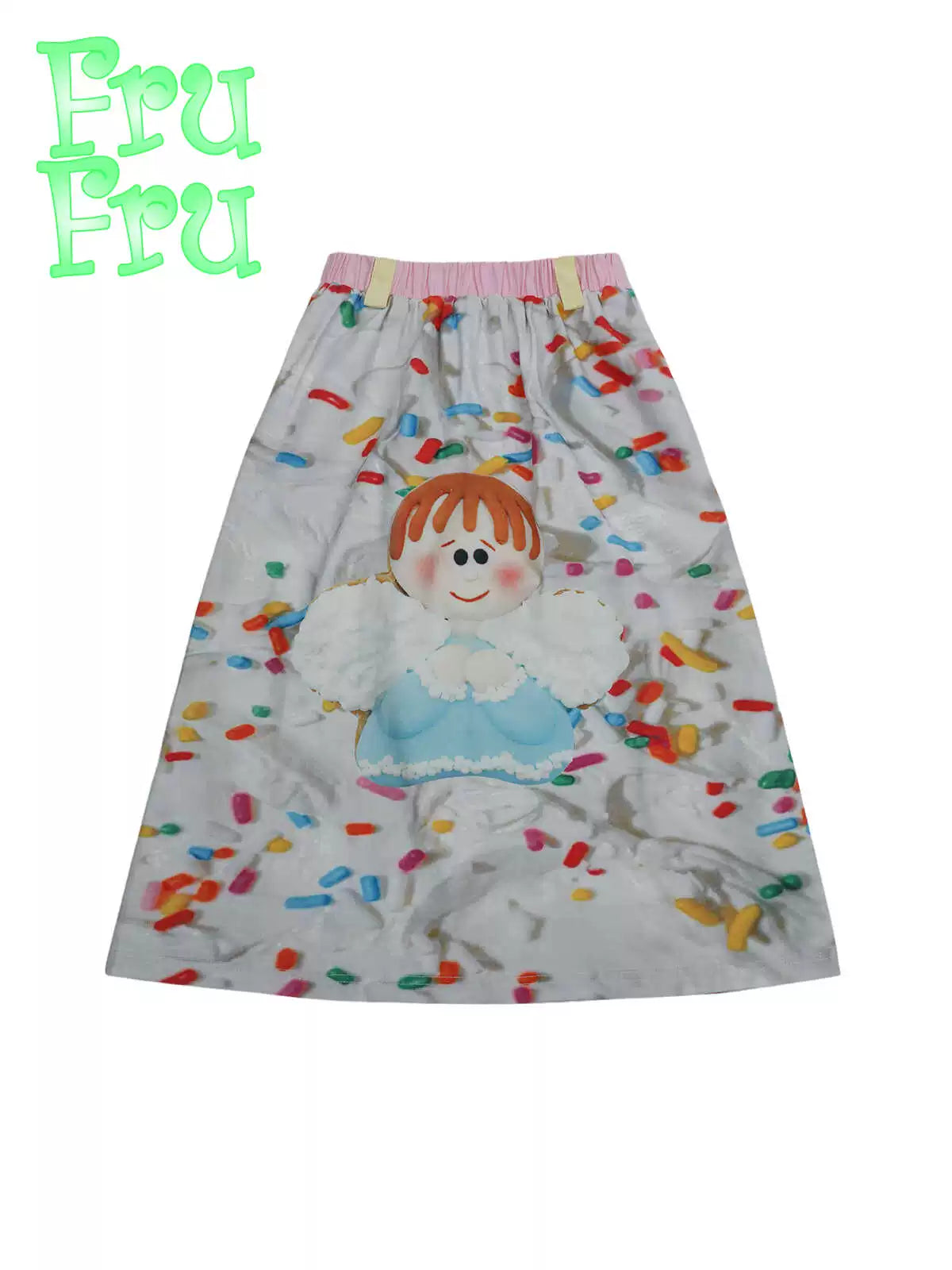 Angel Print A-Line Skirt NA6573