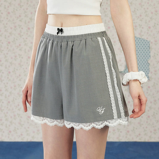 Lace Design Short Pants NA3381