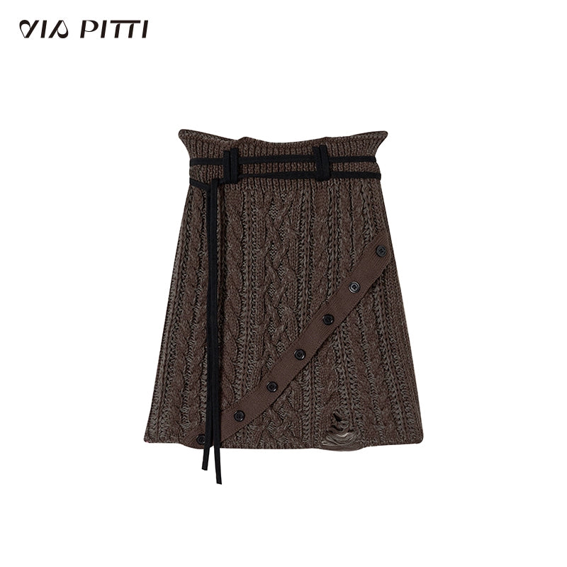 Long Knitted Cardigan & Skirt Setup NA4970