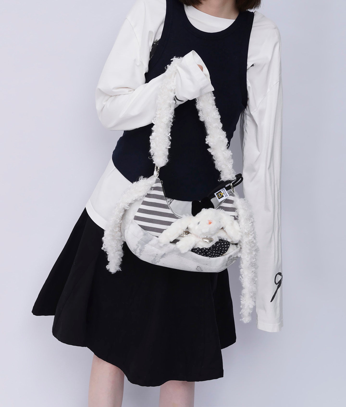 Furry Strap Mini Shoulder Bag NA8441