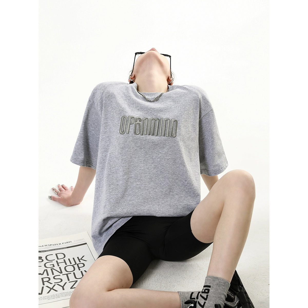 Round Neck Heavyweight Basic Short Sleeve T-Shirt NA2226