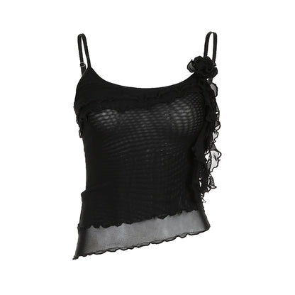 Ruffle Edge Suspended Short Camisole NA4467