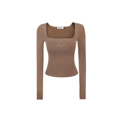 Square Neck Long Sleeve T-shirt NA4138