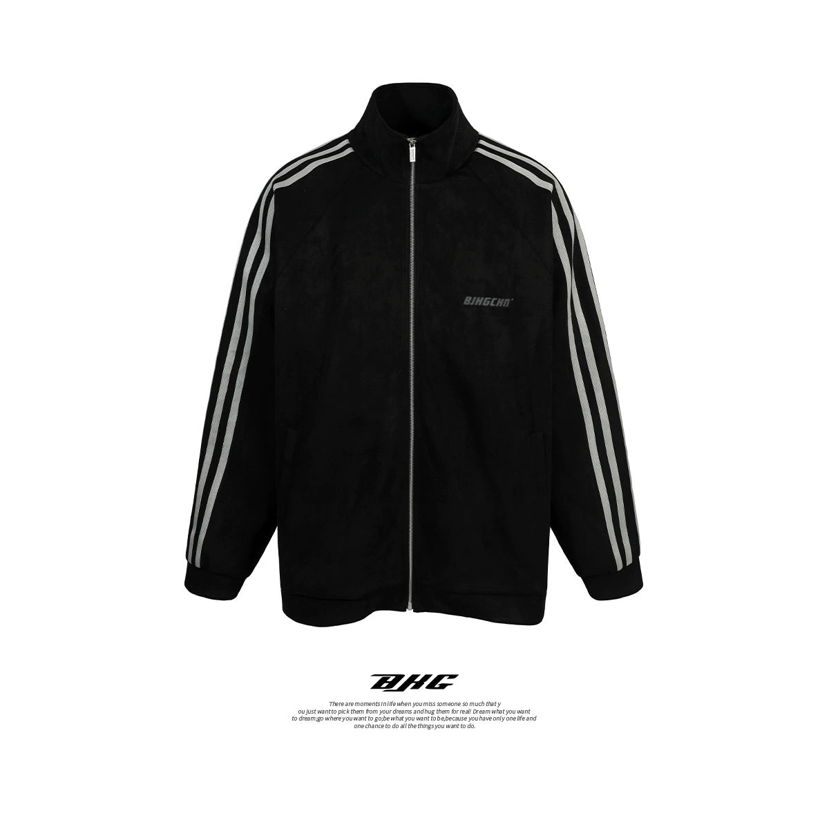 Suede Side Stripes Oversize Truck Jacket NA6077