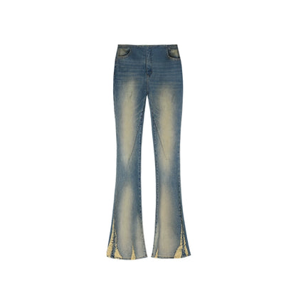 Micro Flare Damage Denim Jeans NA4148