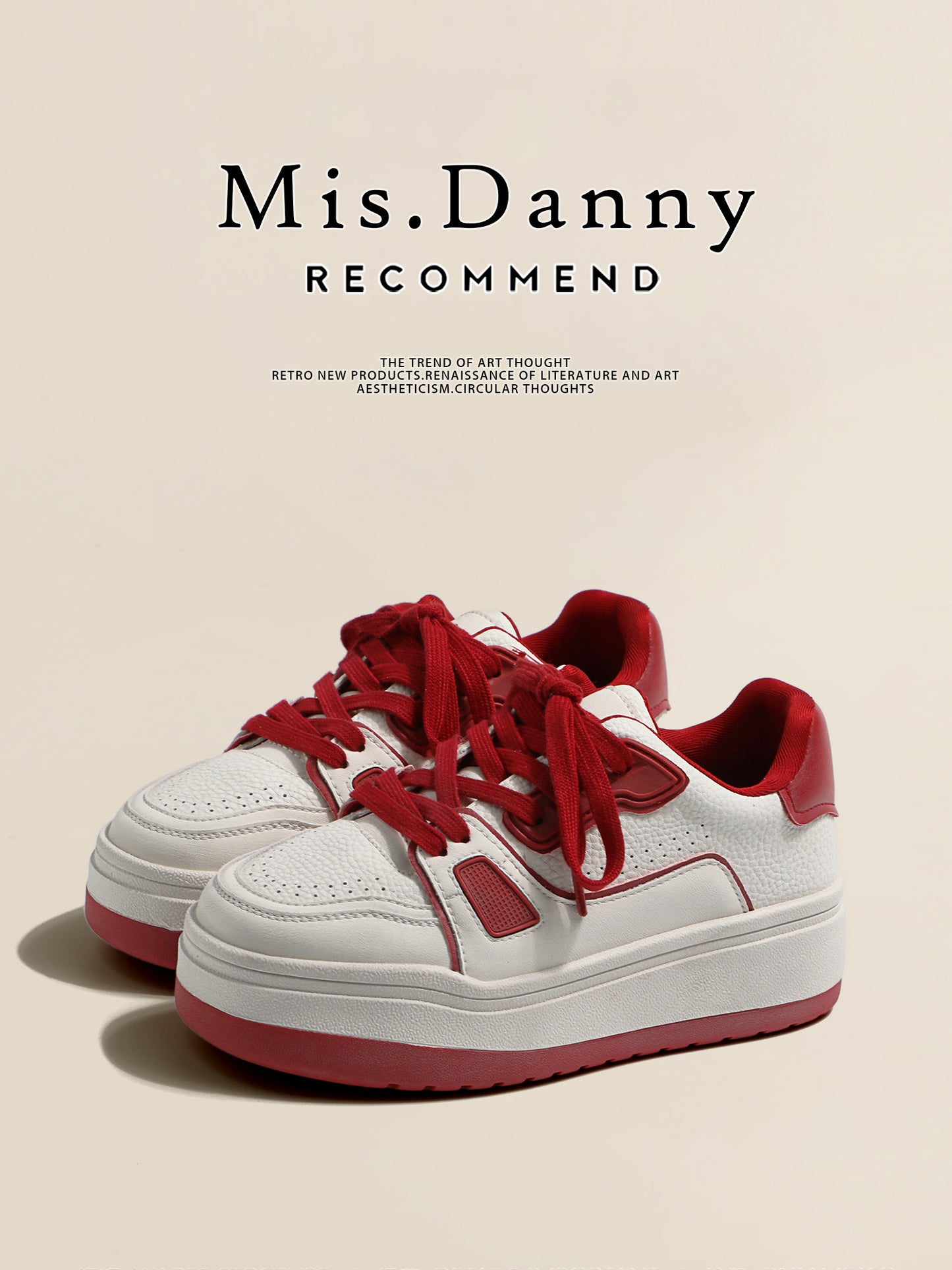 Height-Boosting Platform Lace-Up Sneakers NA8709