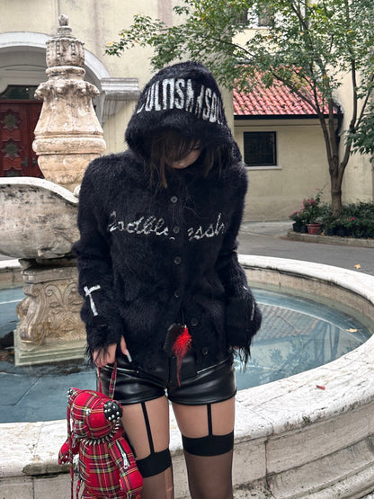 Thick Fake Mink Fur Hooded Short Jacket NA8371
