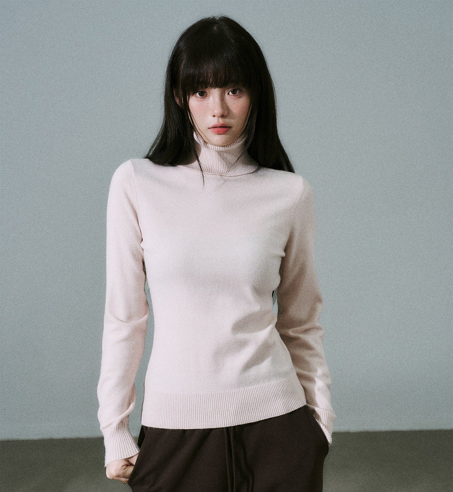 Stretch Warm High-Neck Knit Sweater NA8796