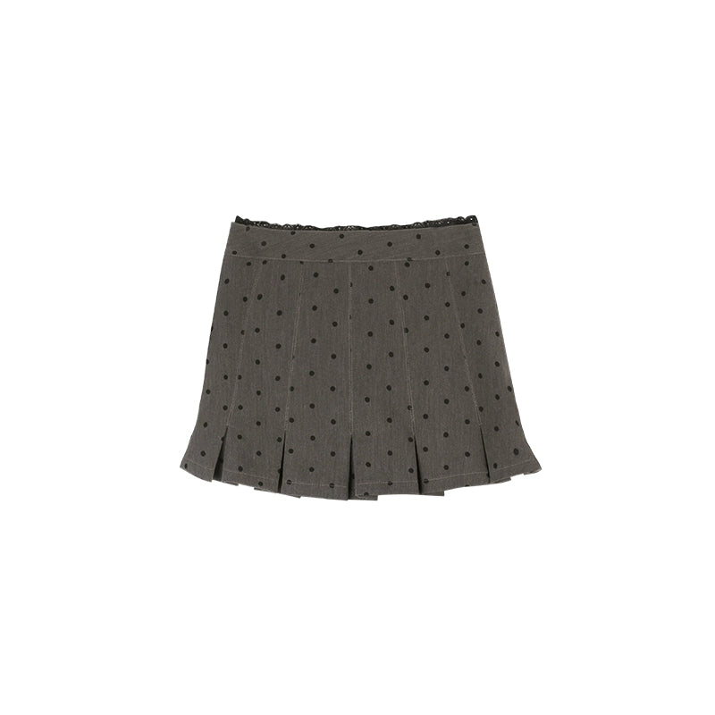 Polka Dot High Waist A-line Short Skirt NA4164