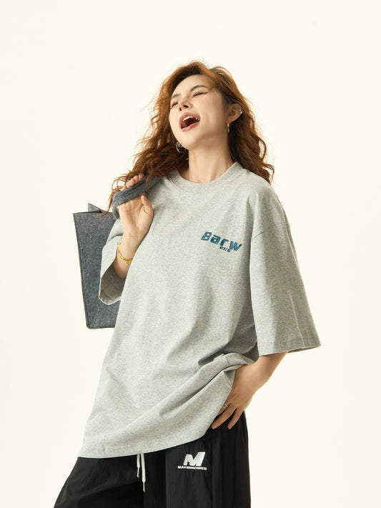 Letter Print Short Sleeve Oversize T-shirt NA3067