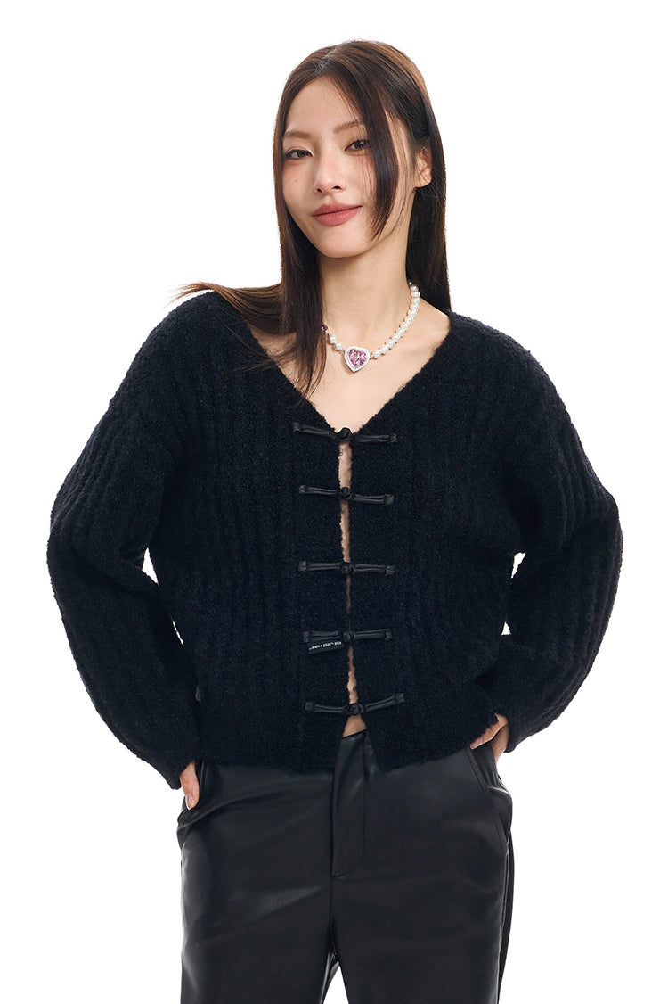 V-Neck Short Knit Cardigan NA6085