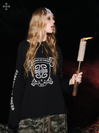 Graphic Print Long Sleeve T-Shirt NA8934