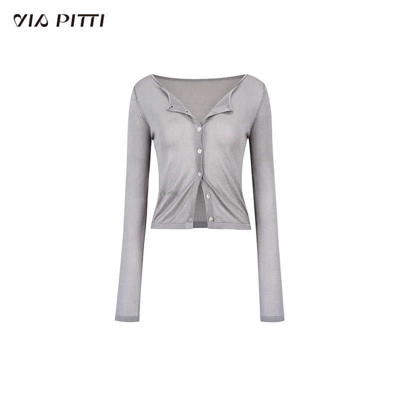 Thin Transparent Sunshade Knit Cardigan NA4766