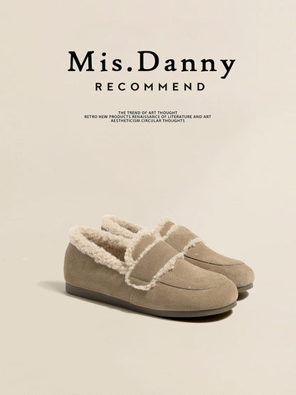 Fake Fur Lined Slip-On Moccasins NA8653