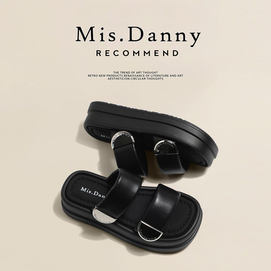 One-Strap Thick-Sole Platform Sandals NA8705