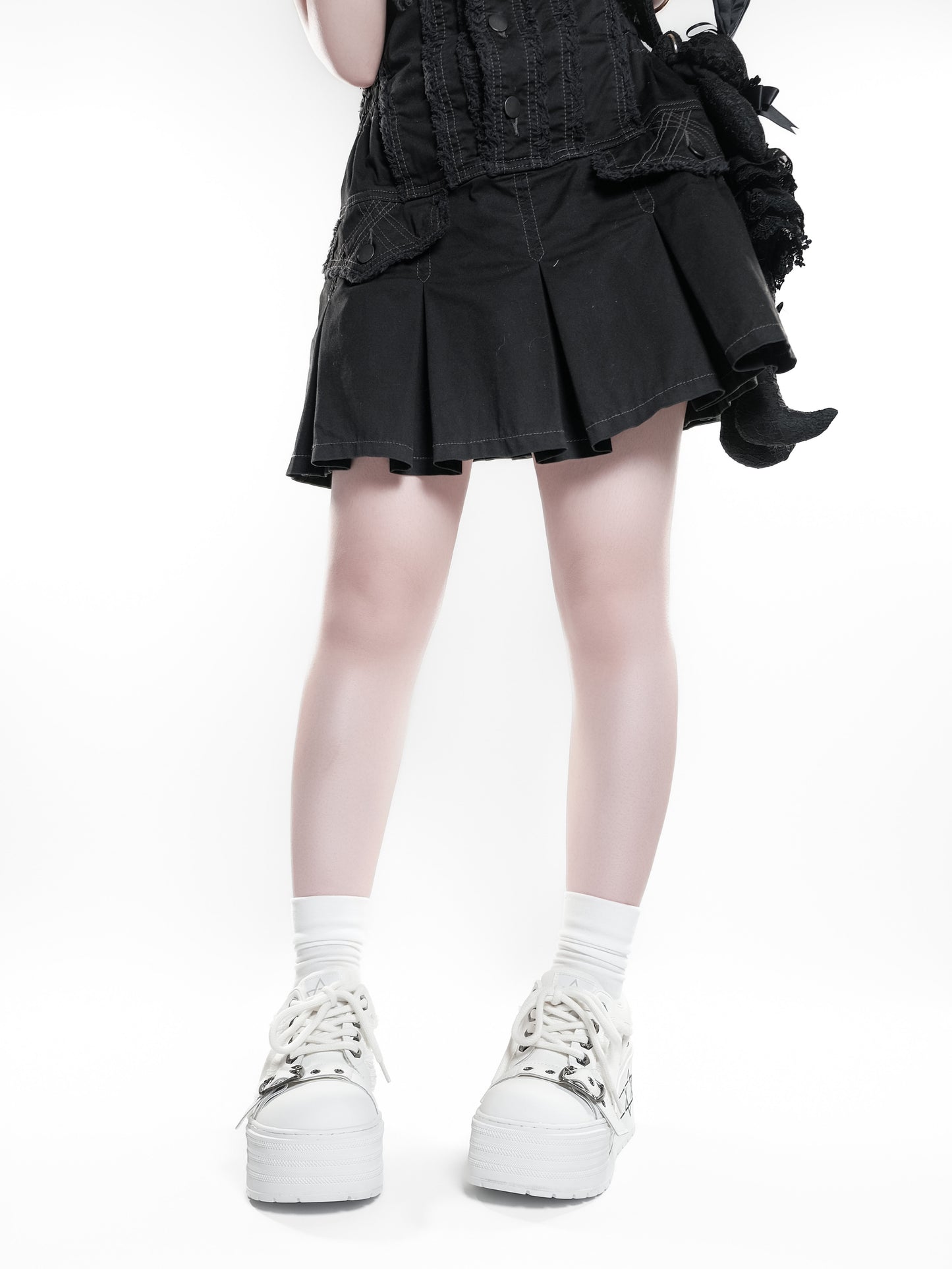 Buckle Canvas Platform Shoes NA8524