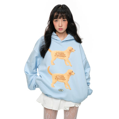 Golden Retriever Print Sweat Hoodie NA6056