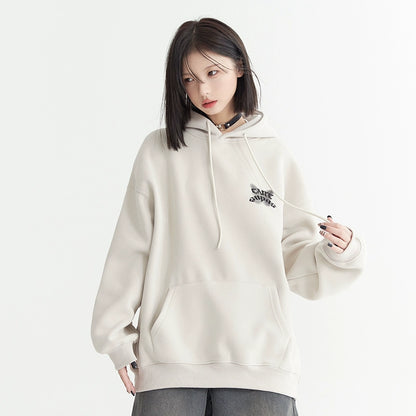 Back Butterfly Print Oversize Hoodie NA2724