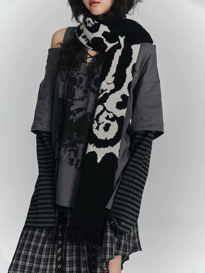 NA8917 YUKAHOUSE original punk warm scarf subculture dark sweet cool scarf atmosphere sense versatile for men and women NA8917