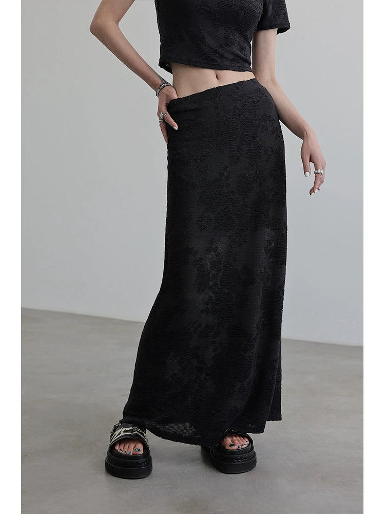 Knitted Fishtail Long Skirt NA4278