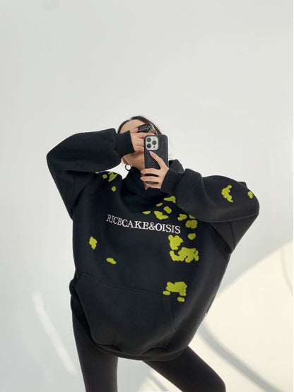 Thick Embroidery Oversized Hoodie NA2815