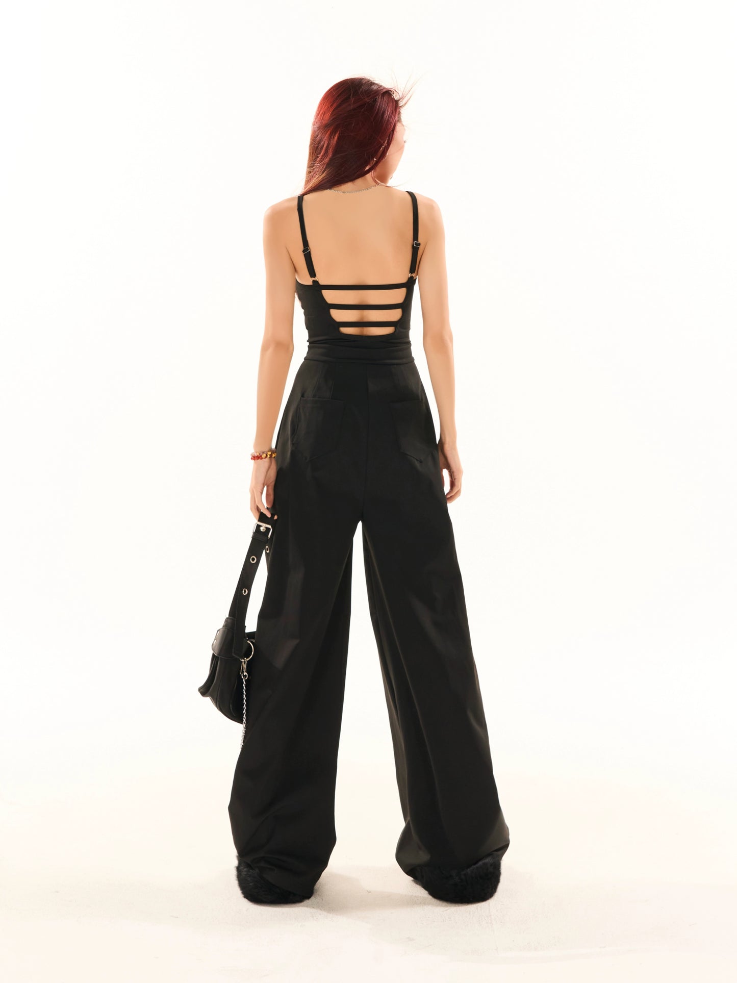 High Waist Wide Leg Jumpsuit Pants NA3822