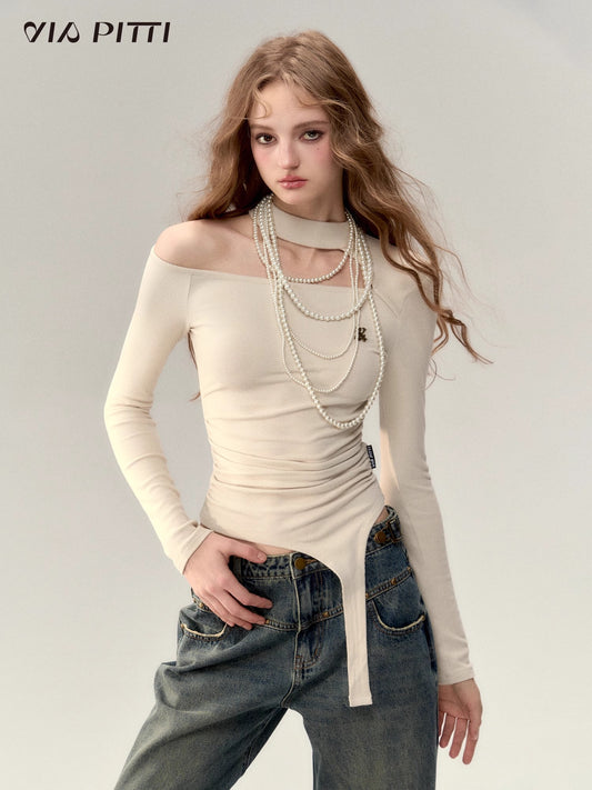 Irregular Design Long Sleeve T-shirt NA5060