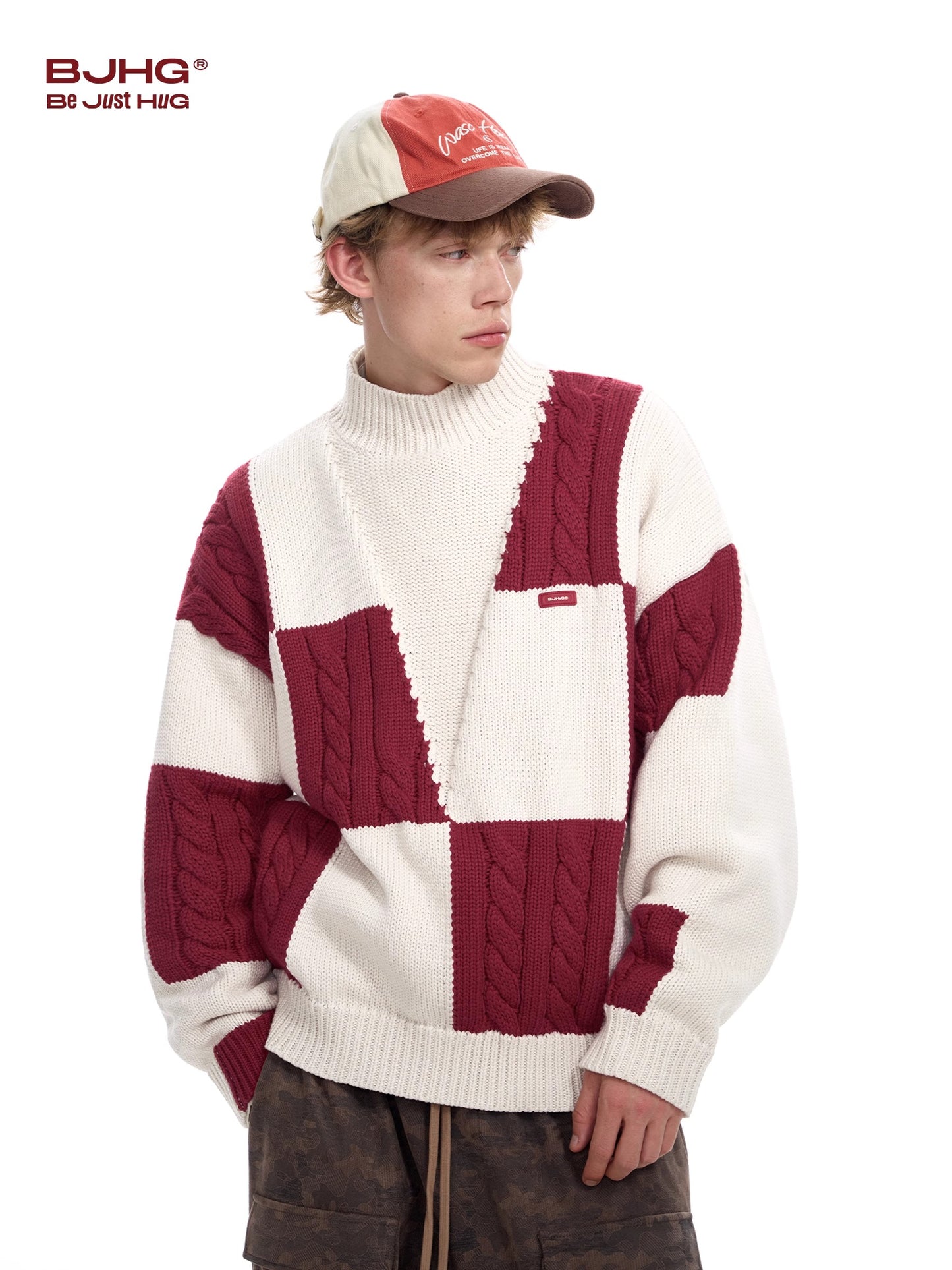 Color-Block Oversize Knit Sweater NA6080