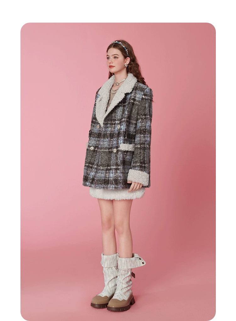 Plaid Mid-Length Coat NA6775