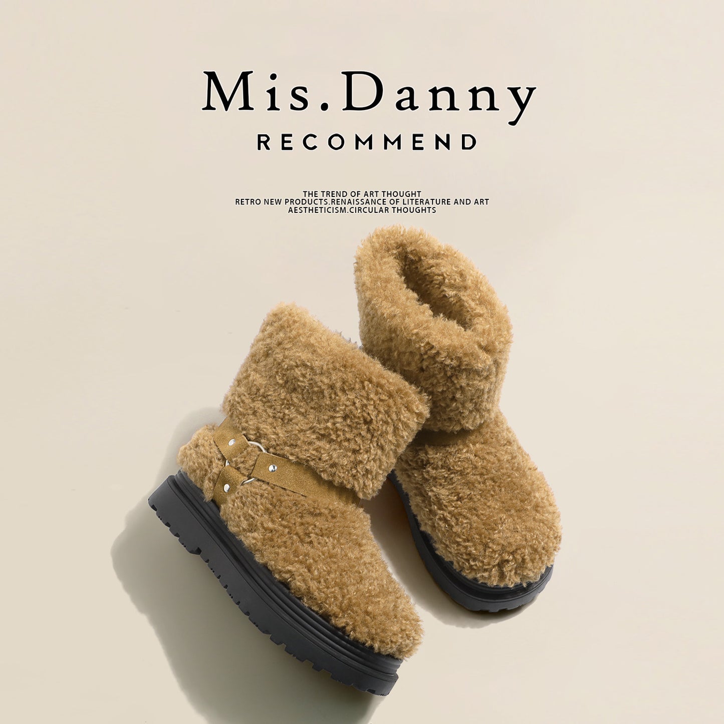 Super Soft Non-Slip Platform Fleece Lining Boots NA8714