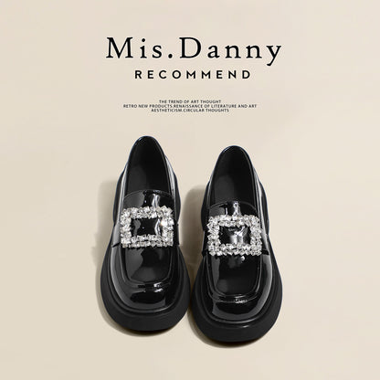 Round-Toe Platform PU Leather Loafers NA8701