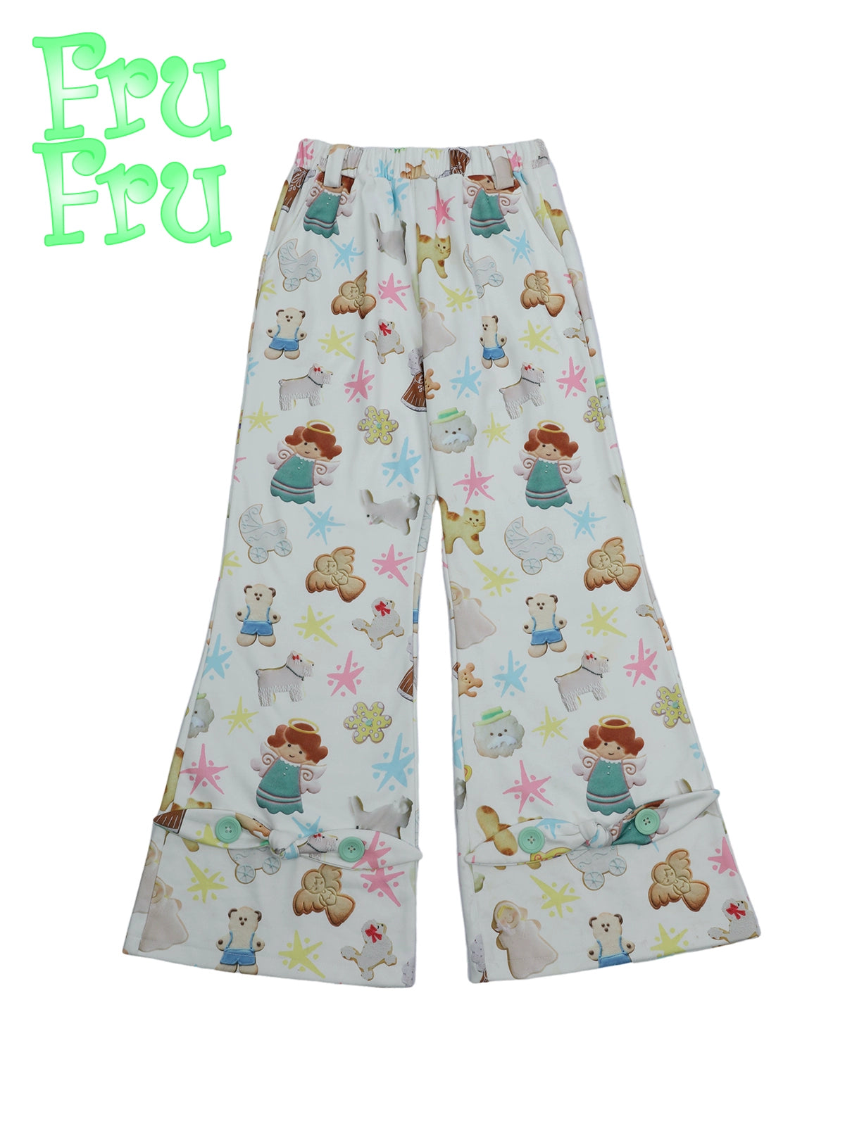 Cookie Print Flare Pants NA6571