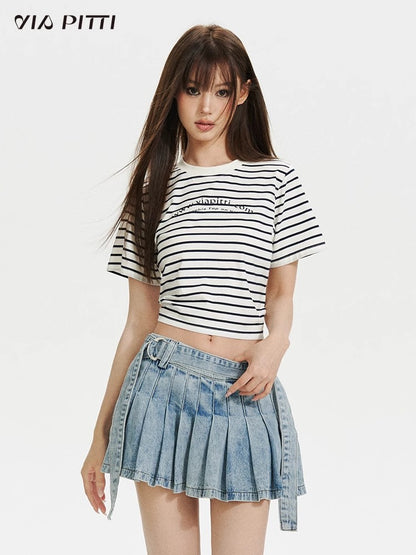 Pleats A-line Short Skirt NA5016