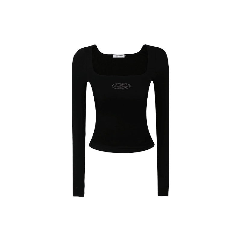 Square Neck Long Sleeve T-shirt NA4138