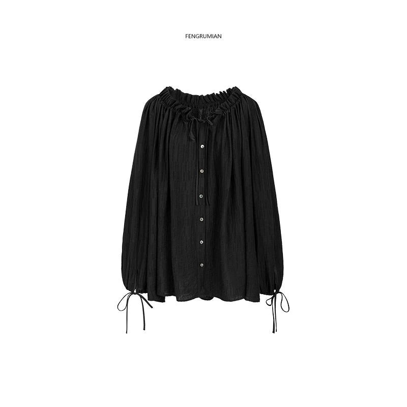 Bubble Sleeves Long Sleeve Shirt NA4246