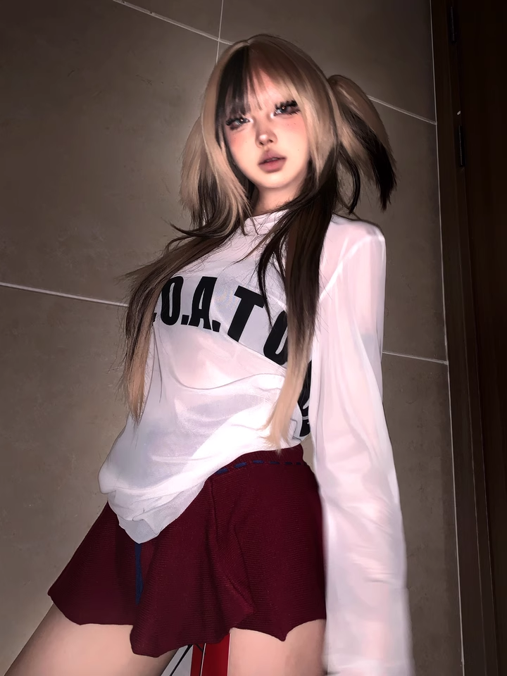 Subculture Print Slim Long Sleeve T-Shirt NA8373