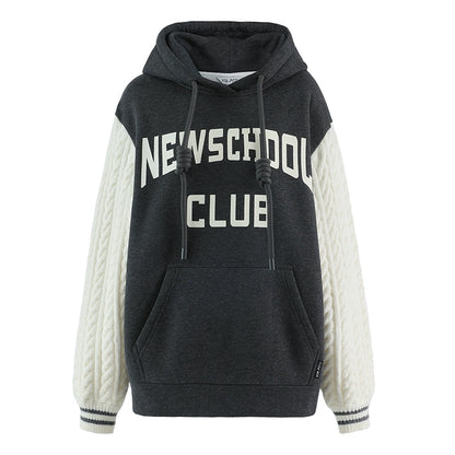 Letter Print Pullover Hoodie NA4889