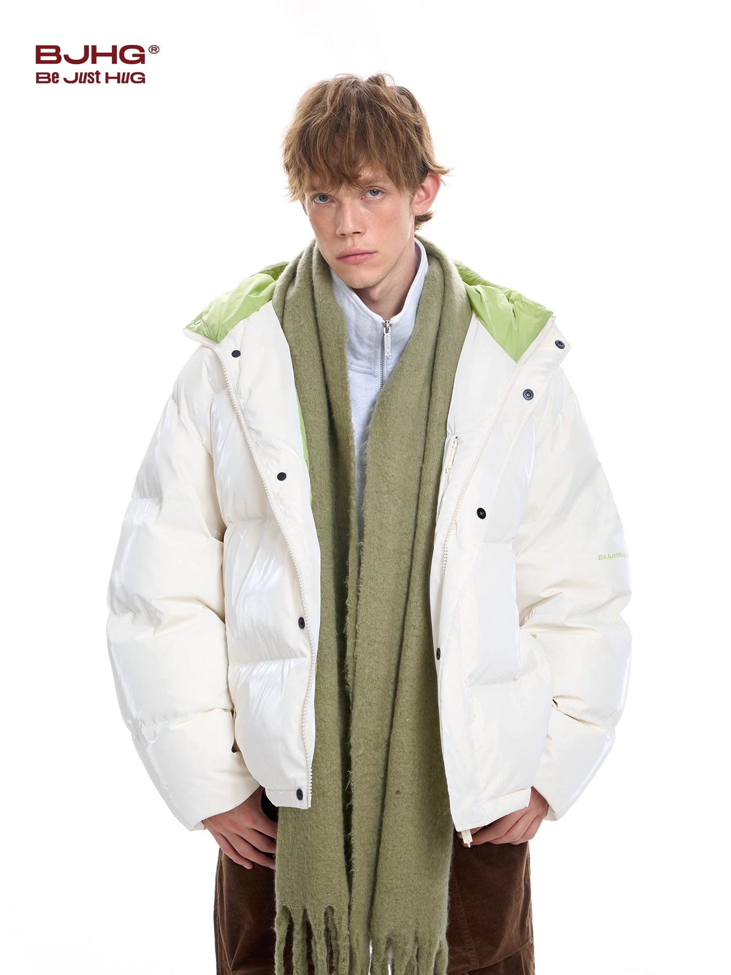 Oversize Hooded White Duck Down Jacket NA6104