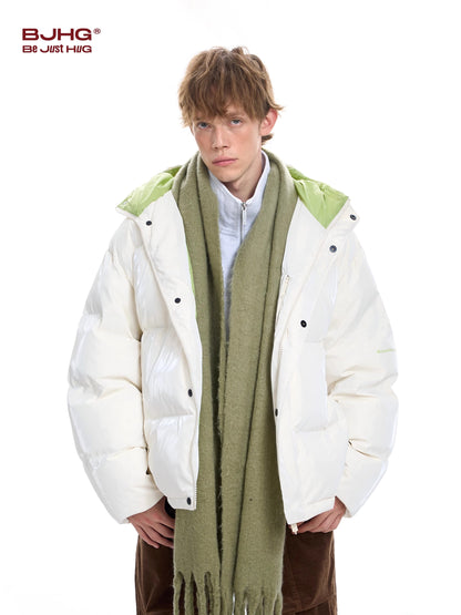 Oversize Hooded White Duck Down Jacket NA6104