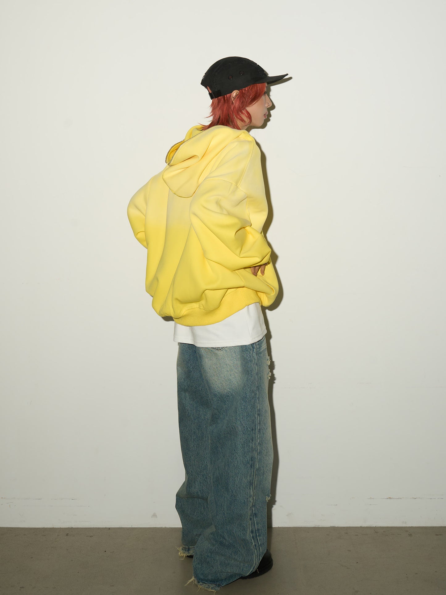 Gradient Half-Zip Design Hoodie NA9023