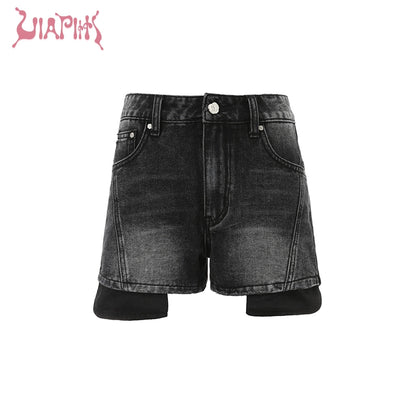 Slim Fit Washed Denim Shorts NA4748